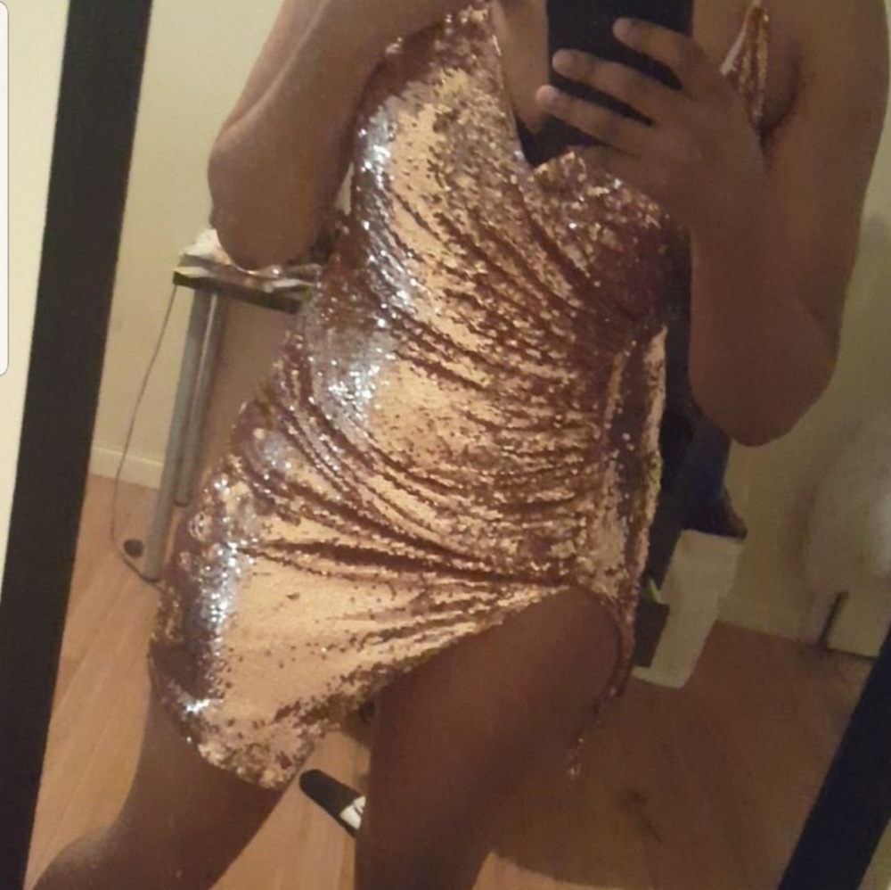 Rose Gold Sequin Dress